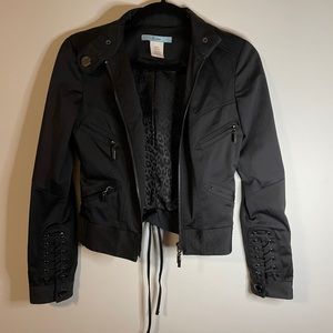 NWOT Marciano Black Corset Zip Jacket